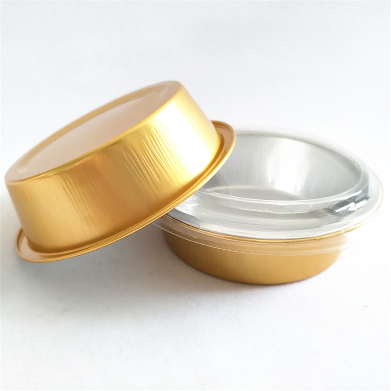 Disposable Lunch Box Aluminum Foil Meal Box Golden Thickened Round Chafing Dish Takeaway Tin Foil Box