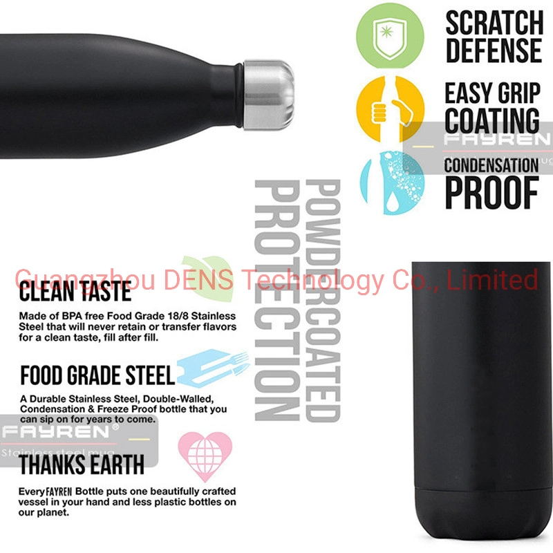 17oz 500ml Vacuum Water Bottle Glass Drinking Cola Shape Stainless Steel Water Bottle with Custom Logo