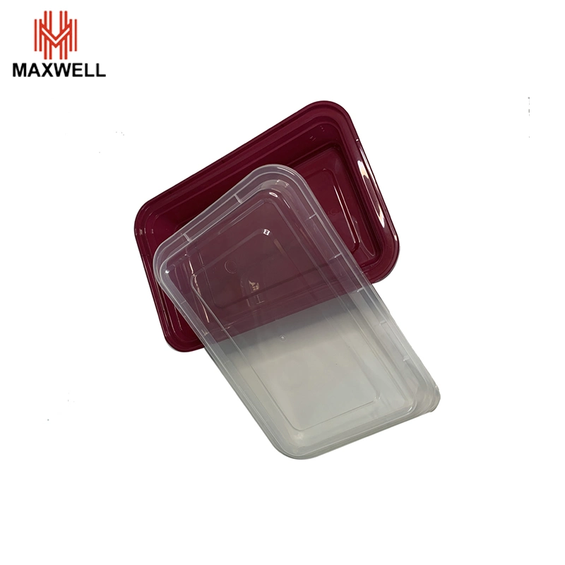 Food Packaging 2-3 Compartment Microwavable Plastic Food Container with Lid