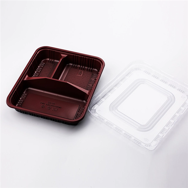 China Wholesale Pet Plastic Take Away Lunch Bento Box Food Plastic Container