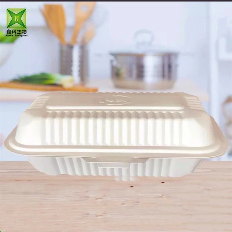 Compostable Cornstarch Takeout Box Degradable Takeout Box with Lid Eco-Friendly Lunch Box