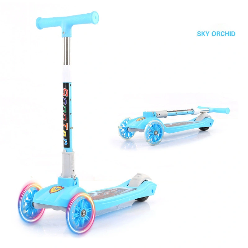 Flash Wheels Mini Folding Kick Board Scooter/Kids Kick Scooter with LED Lights Boy Girl Style