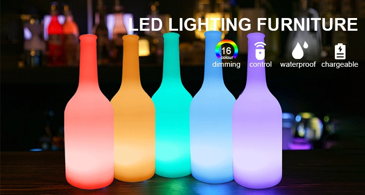 Illuminated LED Advertise PE Plastic Beer Bottle with Customer Logo