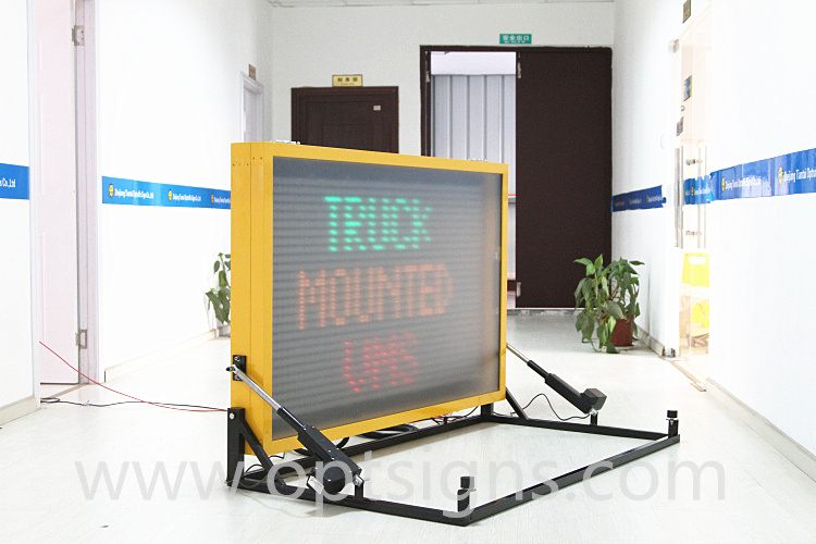 LED Traffic Display Pickup Car Mount Actuator Lifting Full Color Traffic Control LED Vms Sign
