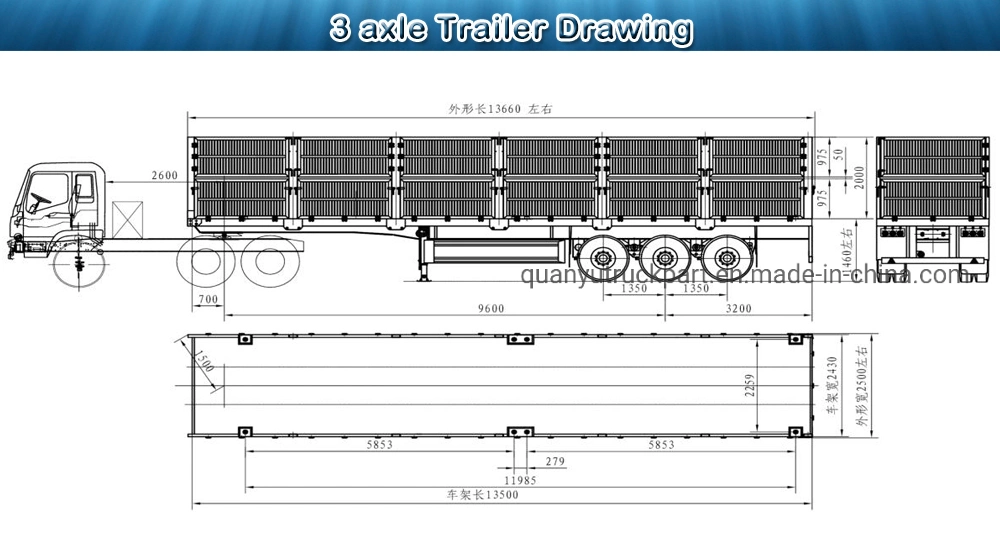 40FT Horse Trailer Utility Trailer/ Semi Trailer/ Heavy Truck Trailer