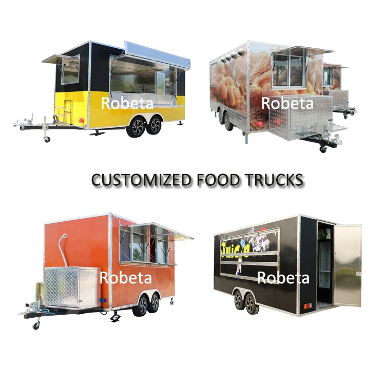 Street Food Cart Trailer Food Truck Trailer Mobile Kitchen Mini Food Trailer