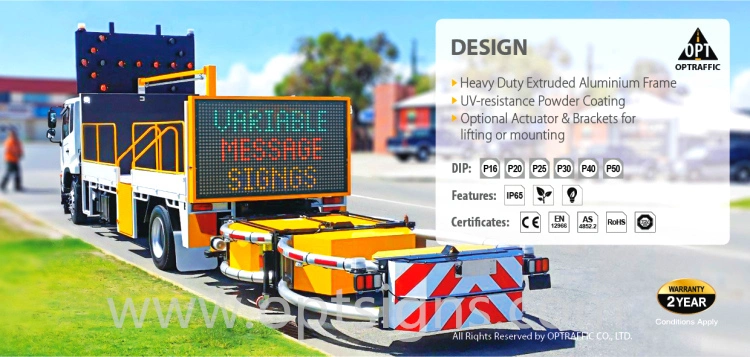 OEM Manufacturer Vehicle Mount LED Information Sign Radar Based Traffic LED Message Display Board