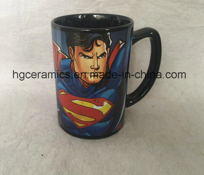 Promotional Mug, Advertise Mug, Black Mug with Low Temperature Decal Printing