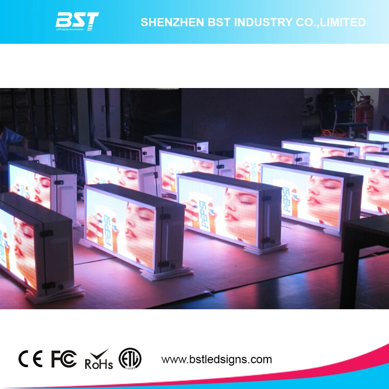 P5mm High Brightness Dual Face Full Color Taxi Top LED Screen for Advertising