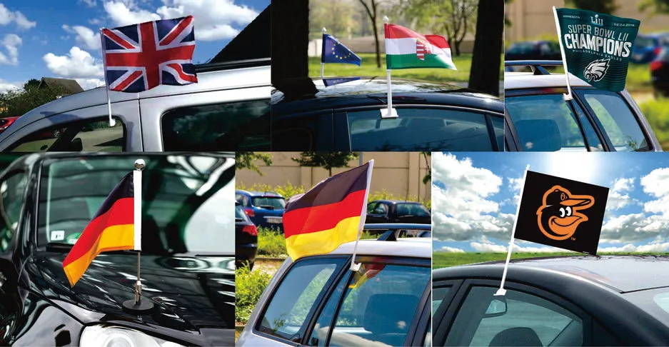 Advertising Display Car Flag Banner USA Car Window Flags