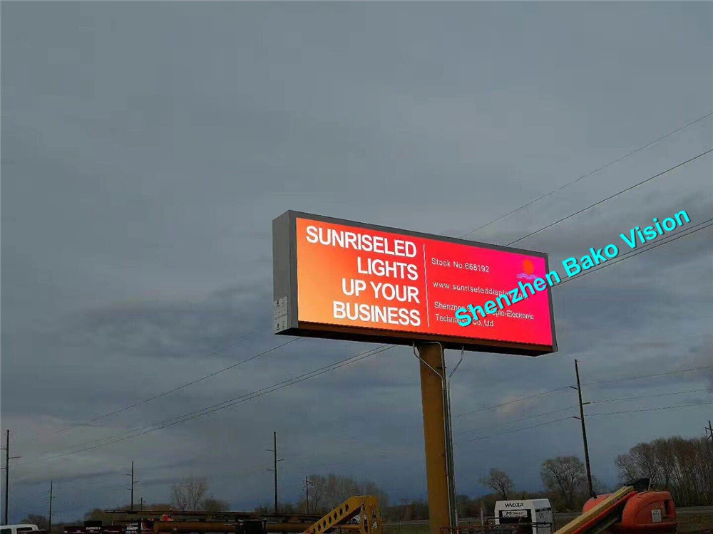 Front Rear Maintenance Outdoor HD 7500CD LED Display (P10 Advertising LED Display Screen) for Background Wall