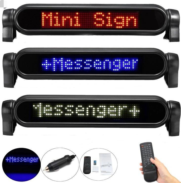 Small Pixel Scrolling Message Remote Control Indoor 7*50'' 12V Car LED Display