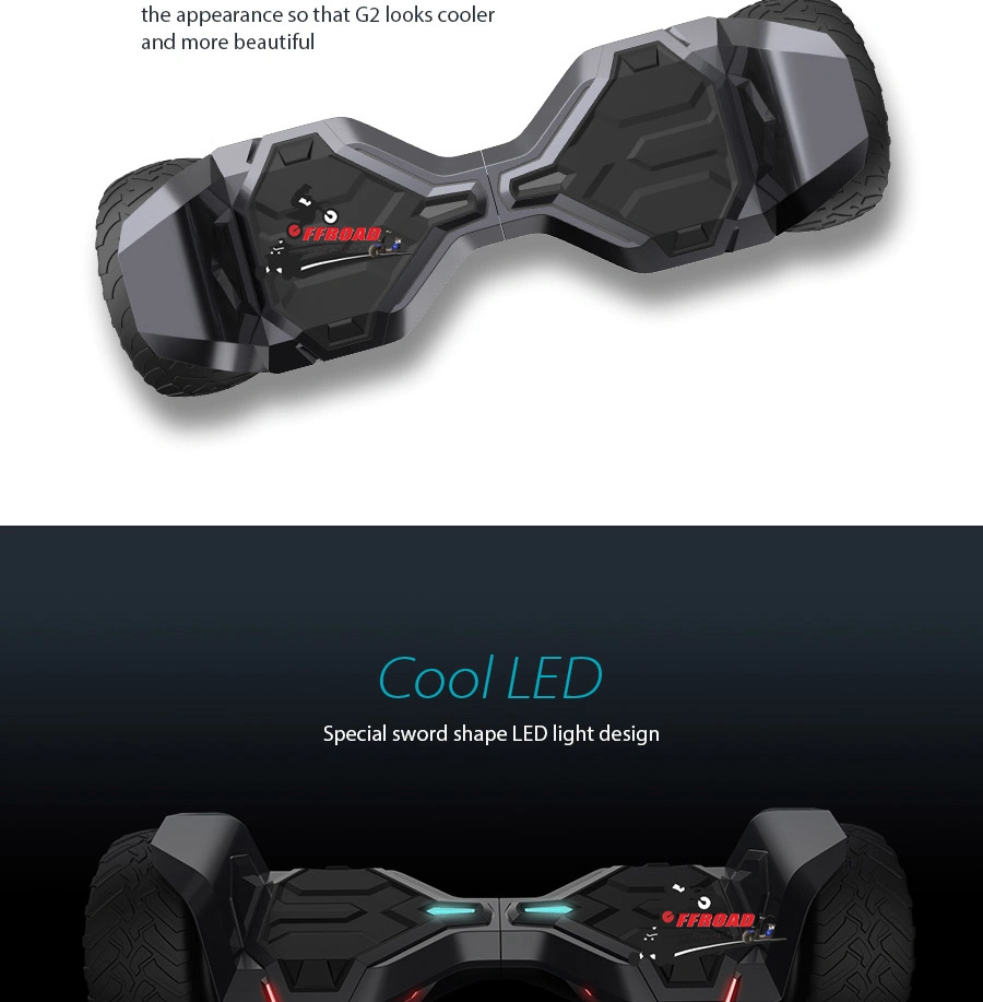 Warrior 8.5 Inch All Terrain off Road Balancing Hover Board with Speakers and LED Lights