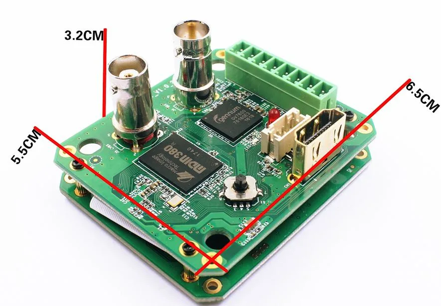 3-in-1 Code Control Board Convert Lvds to 3G-SDI/HDMI/Cbvs Tail Board