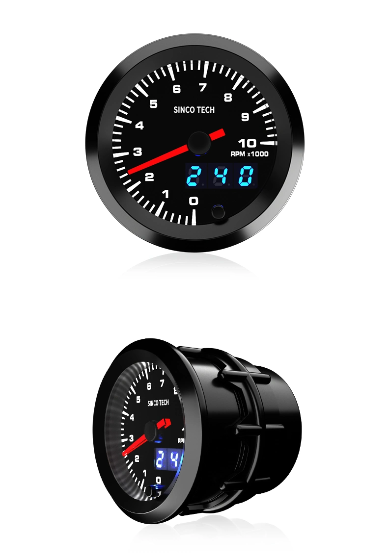 Universal 2 Inch 52mm Tachometer Tach Rpm Gauge Digital 7 Color LED Display Car