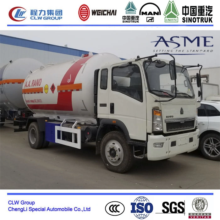 China LPG Truck, 5000 Liter Mobile LPG Recharge Truck, 2.5 Ton Gas Recharge Truck