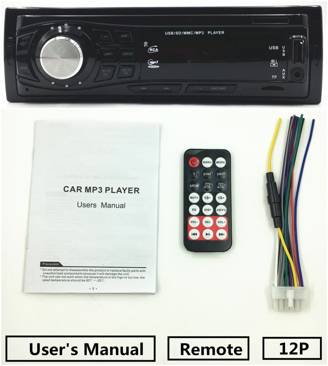 Car Consumer Electronics Stereo LED Screen MP3 Audio Player