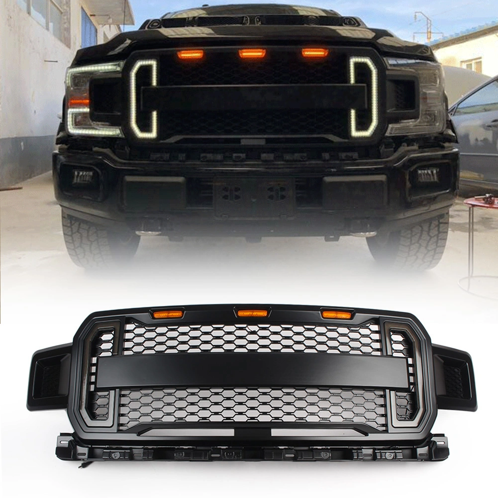 Dongsui 4X4 Car Front Grill with LED Light Truck Accessories for Ford F150