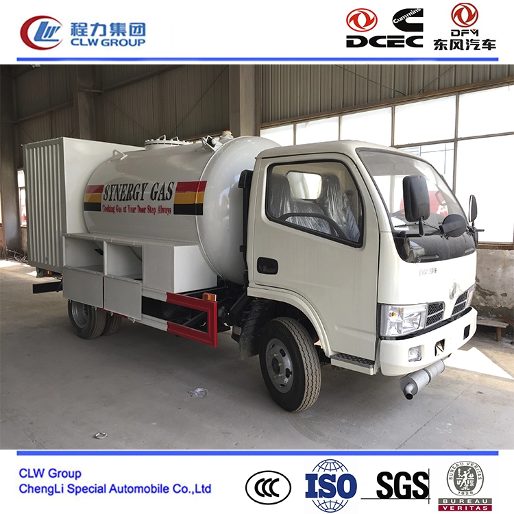 China LPG Truck, 5000 Liter Mobile LPG Recharge Truck, 2.5 Ton Gas Recharge Truck