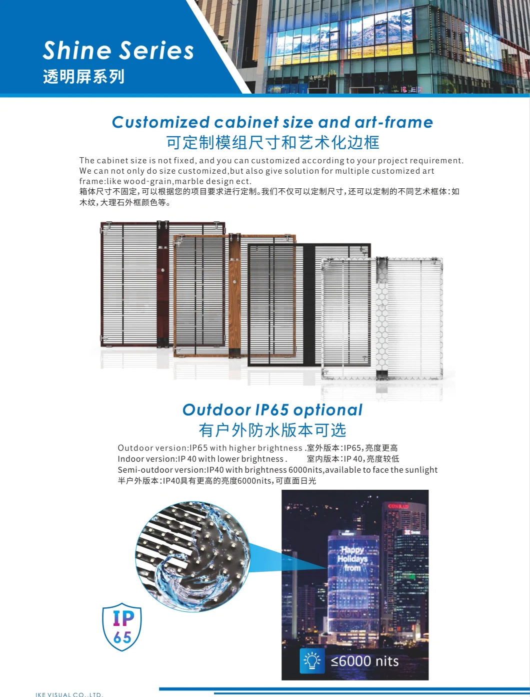 P4 LED Display Window Glass Advertising Project Mesh LED Display