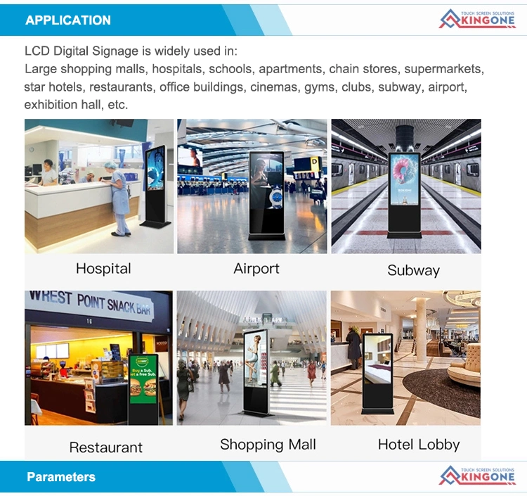 Android Floor Standing Advertising Player 55 Inch Portable Digital Digital Retail Display Advertising LCD Stand