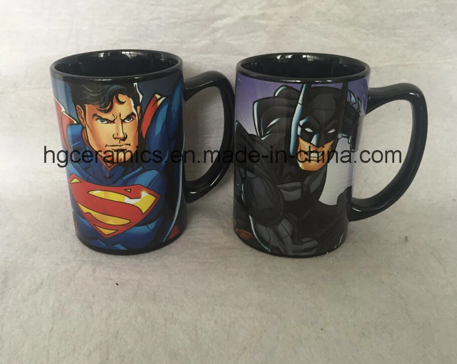 Promotional Mug, Advertise Mug, Black Mug with Low Temperature Decal Printing