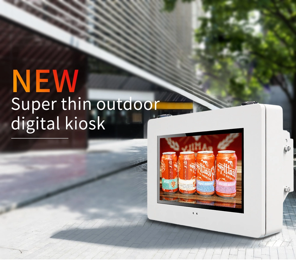 21.5inch Wall Mount Outdoor Digital Signage Waterproof Sunlight Viewable Advertise