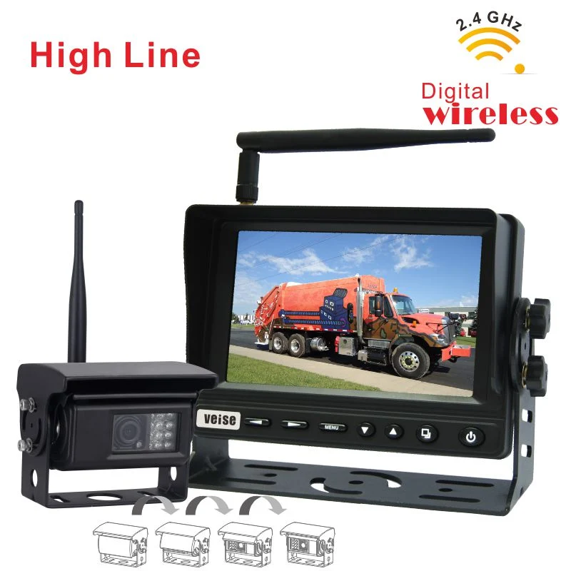 Wireless Camera Monitor System for Trucks and Trailors with 2.4GHz Digital Wireless Receiver