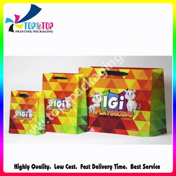 Wholesales Advertise Bag Printed Custom Kraft Shopping Gift Paper Bag for Products Packaging