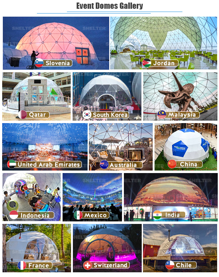Shelter Beautiful 15m Geodesic Event Dome Host Your Event in Style
