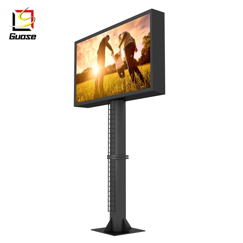 Outdoor LED P10 Display Steel Billboard Structure Stand Highway Lighted Trivision Billboard