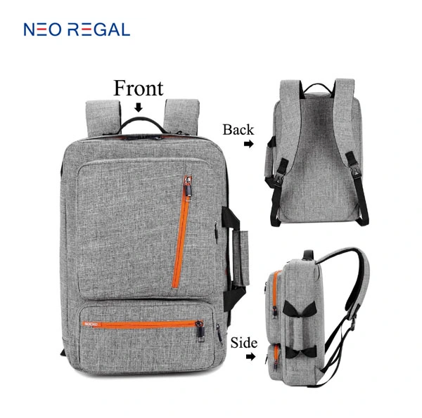 Multifunctional Unisex Notebook Computer Backpack with Side Handle Messenger 17 Inch Laptop Bag