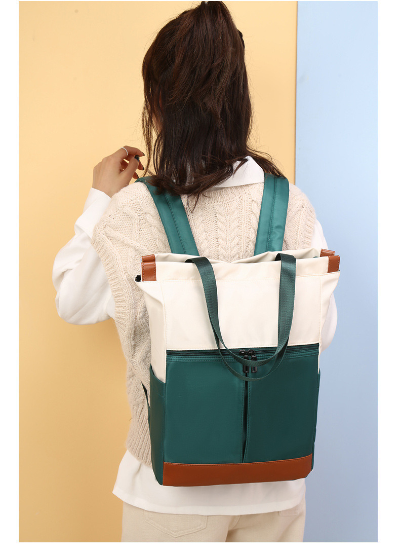 New Nylon Waterproof Mummy Women's Bag Backpack Large Capacity One-Shoulder Diagonal Women's Bag Student Bag Lady Handbag