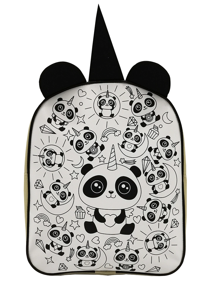 New Children Toy Panda DIY Coloring Backpack for Drawing