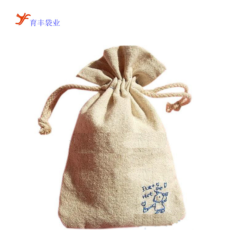 Recyclable Material Customized Logo Linen Tote Shopping Jute Bag