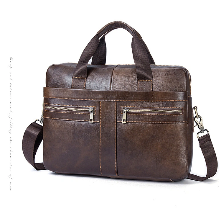 Genuine Leather Large Capacity Laptop Bag Men Business Messenger Bag