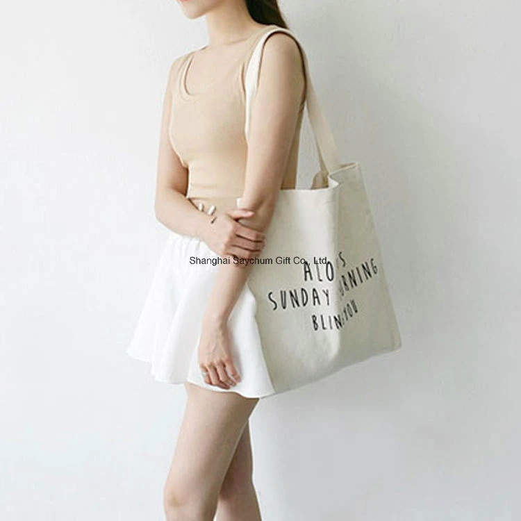Cutomize Logo Standard Size Cotton Canvas Tote Bag