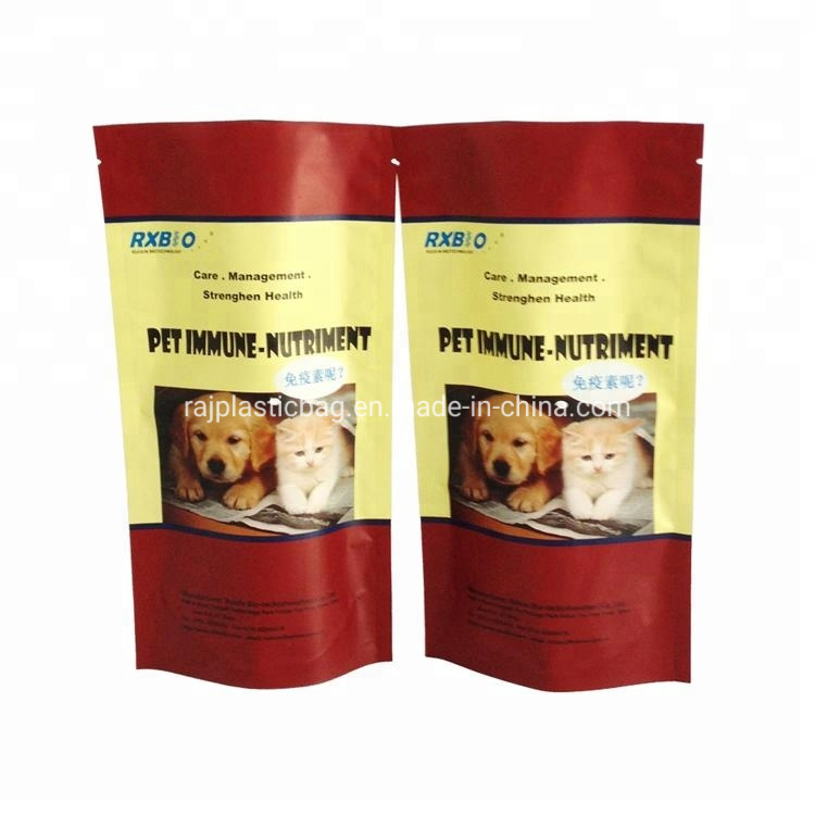 Custom Printed Zip Lock Pet Dog Food Pouch with Resealable Zipper