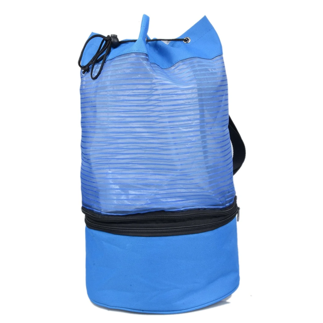 Pinstripe Mesh Bag Fashion Gym Bag Colorful Beach Bag