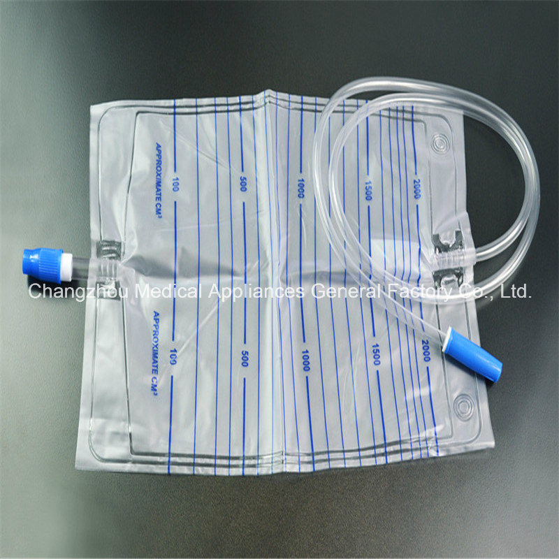 Ce ISO Approved Uringe Drainage Bag with Screw Value