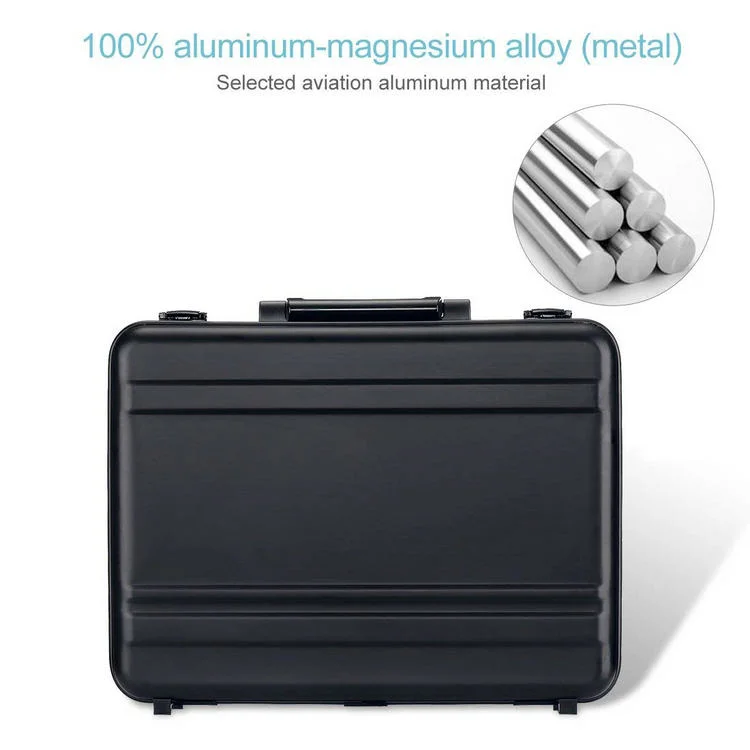 Aluminum Briefcase Attache Case for Men Laptop Metal Briefcase