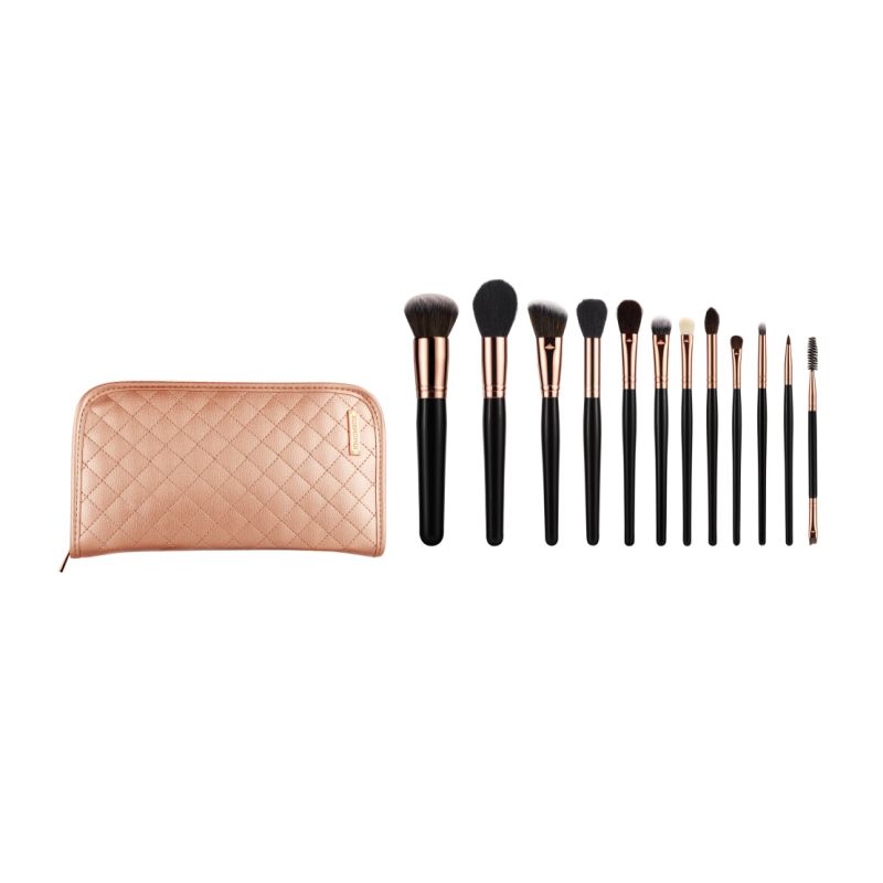 2019 New Design Hot Sales Vegan Synthetic Makeup Brush Set with Portable Bag.