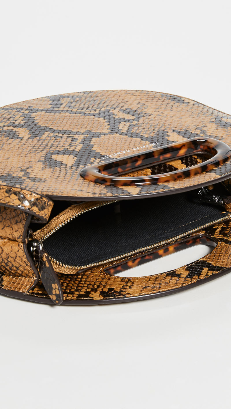 Snake Round Lady Handbag Round Shape Ladies Handbag Fashion Lady Handbag Designer Handbag OEM/ODM Handbag (WDL2042)