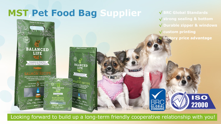 Natural Dog Treat Bag Dog Food Pouches Packaging Bag 15kg