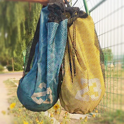 Basketball Bag Training Bag Mesh Bag Backpack Football Bag Drawstring Pocket Fitness Sports Bucket Bag