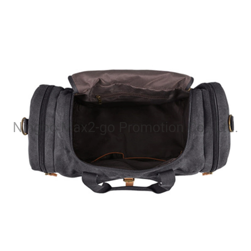 Custom Logo Waterproof Mens Overnight Bag Women Sport Duffel Leather Canvas Travel Bag