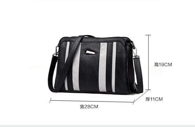 2021 New Single Shoulder Messenger Bag Fashion Stitching Three-Layer Large-Capacity Female Bag Lady Handbag