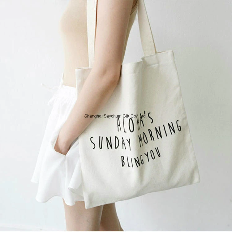 Cutomize Logo Standard Size Cotton Canvas Tote Bag
