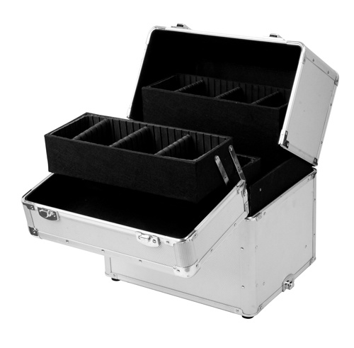 Aluminium Cosmetic Case, Beauty Case with Trolley, New Aluminum Case