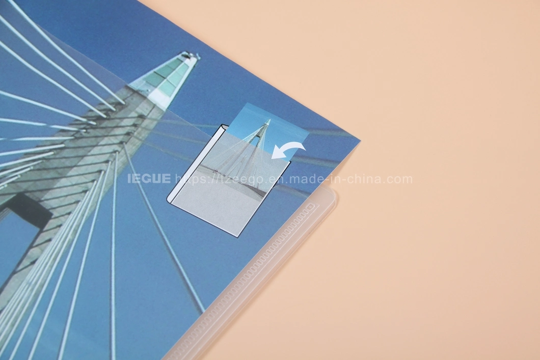 Customize High Quality PU Leather 3 Ring Binder Embossed A4 File Folder